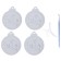 Christmas tree decoration for painting "Bear" 4 pcs., Brush