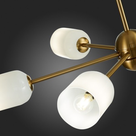 Ceiling Ceiling ST LUCE. SL1180.202.06. Treviso. 6x40 W, E14, 100x100x65 cm, golden color-10