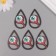 Decor for creativity Tree "Eye" set of 5 pcs 5.5x3.4x0.3 cm