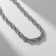 The necklace "chain" is twisted, silver color, 40 cm
