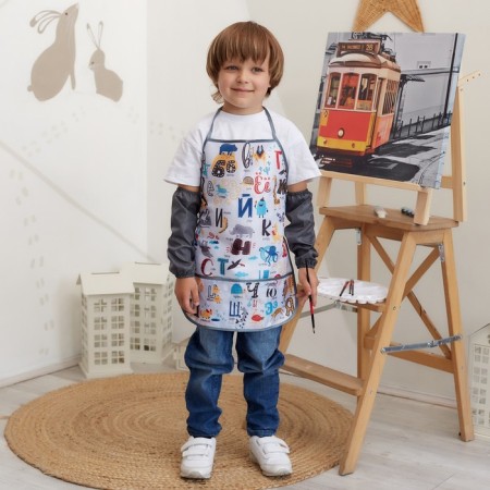 Apron with sleevens Children's Ethel "Funny Alphabet", 49 x 39 cm