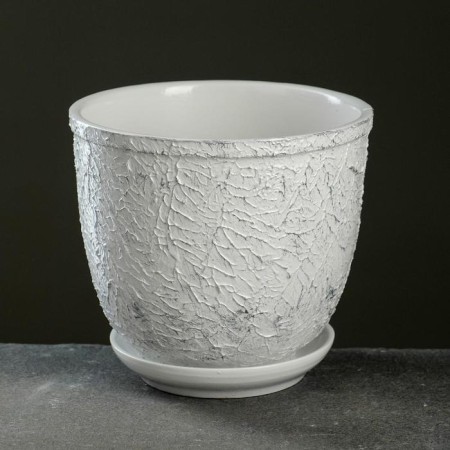 Flower pot "white silver" with a tray, 8l