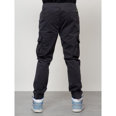 Cargo jeans men, size 46-48, dark gray color-9