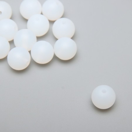 Bead silicone "Round" white d = 1.2 cm