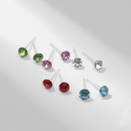 Pusets in a box of 15 pairs "Strazinka" on a plastic leg, color mix, d = 0.4 cm-1
