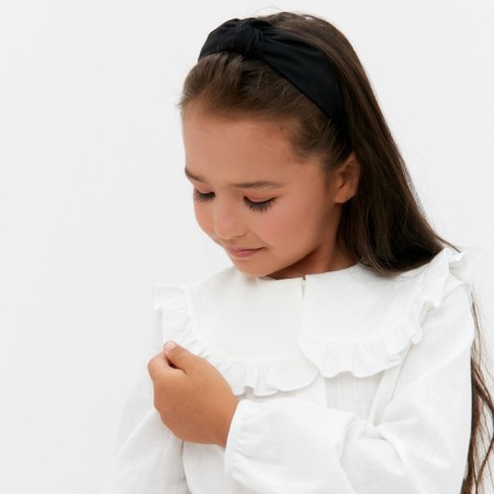 Children's shirt KAFTAN with a collar, p. 34 (122-128), white-4