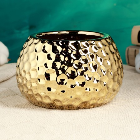 Kashpo "Pippa" Golden, 15x15x9.5cm-1