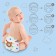 Reusable diaper "stars"