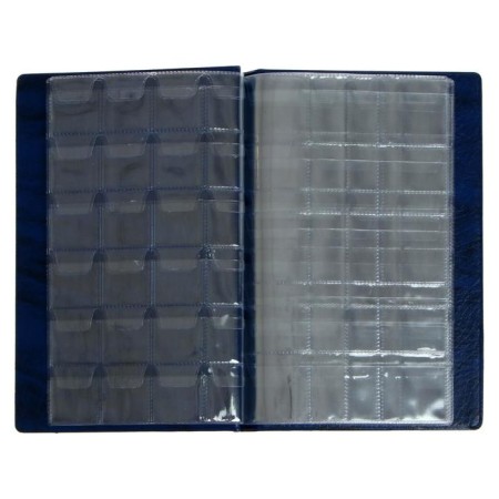 Album for coins 125 x 185 mm Calligrata "Combi" on 138 coins, covering artificial leather, blue-3
