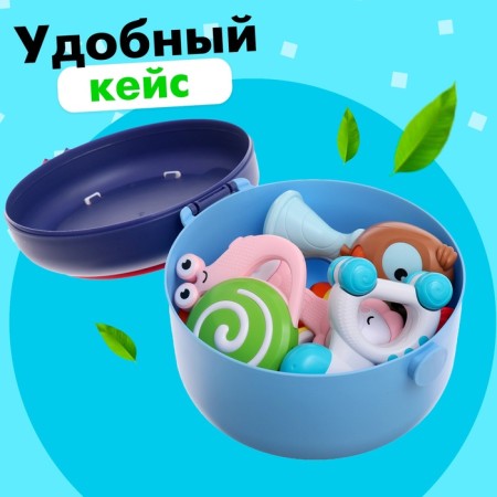 A set of rattles with the zoo editors, in the case-5
