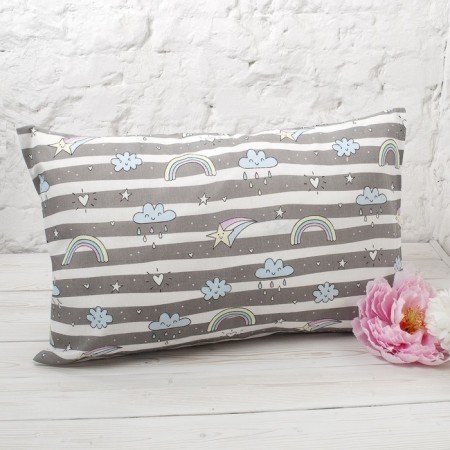 Pillowcase, size 40 × 60 cm, calico, rainbow print