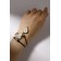 Bracelets "Demetrons" best friends, black-brown color, 12.5cm