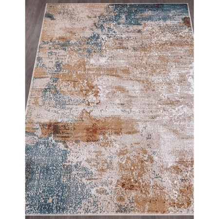 Rectangular carpet Merinos Richmond, size 160x220 cm, Cream-Blue color