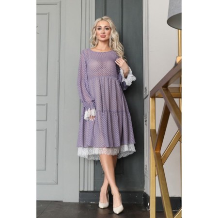 Women's dress, size 50, gray color-9