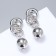 Earrings Metal "Style" Stock, Chain, Color Silver