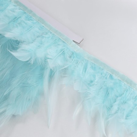 Braid with feathers of a rooster, 10-15 cm, 5 ± 0.5 m, mint color-1