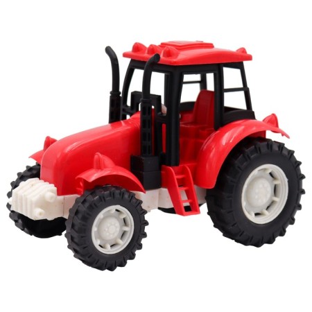Eco-machine Funky Toys "Tractor", with a friction mechanism, red color, 16 cm