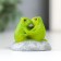 Souvenir Polystone "Frog with a heart on the pebble" 4.7x4.3x5.2 cm