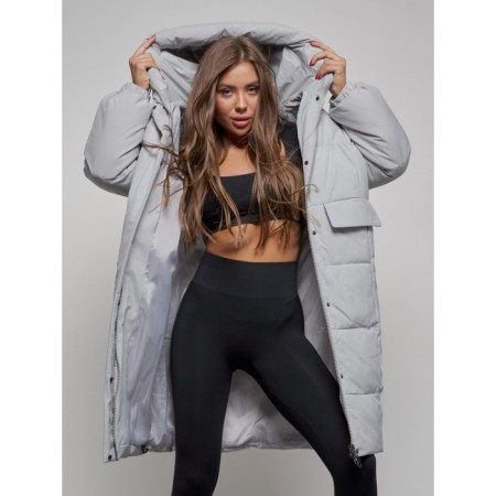 Coat insulated winter female, size 52, color gray-11