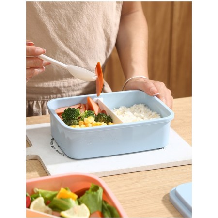 Lunch-box, 980 ml, with a spoon, 18 x 13.5 x 6 cm, mix-7