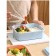 Lunch-box, 980 ml, with a spoon, 18 x 13.5 x 6 cm, mix