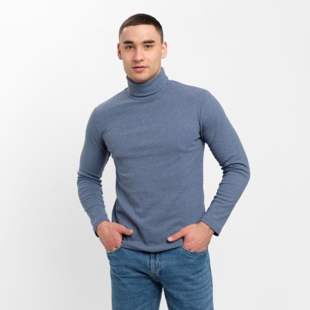 Turtleneck men's minku: Basic line man color gray-blue melange, size 52-3
