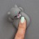 Anthistress label "cat", color gray color