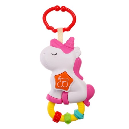 Musical toy - Suspension "Favorite Unicorn", eruption - rattle, sound, light, pink color-4