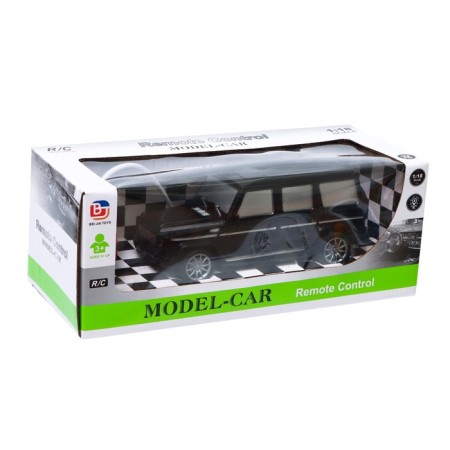 Metal machine “SUV”, 1:18, light effects, works from batteries, black color-4