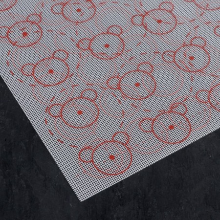 Silicone carrier rug reinforced "Macaron. Ears ", 42 × 29.5 cm-4