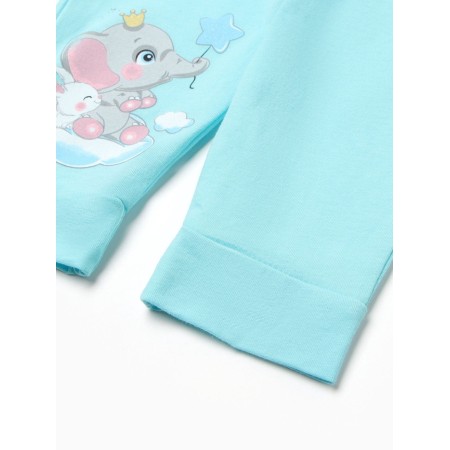 Pants (sliders) Children's "Elephant", Mint color, height 74-2