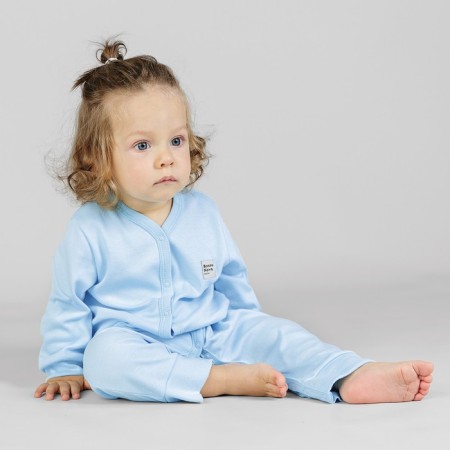Overalls with open legs, height 62 cm, blue color