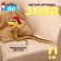 Soft toy "Snake", in the New Year's cap, 71 cm, gold color