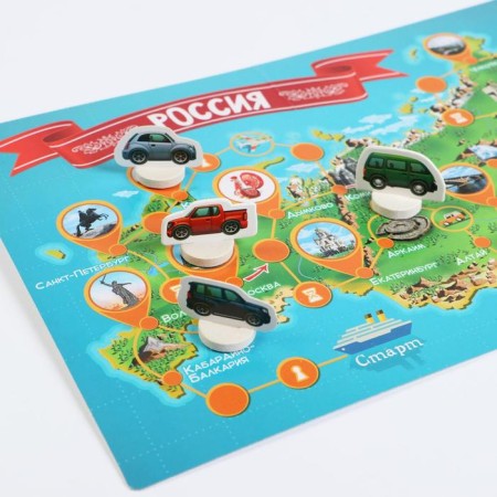Board game "Traveling in Russia", 7+-3