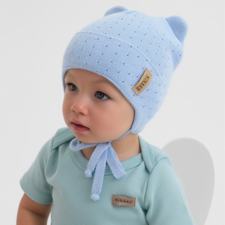 Children's hat minku, size 42-44, blue color-1