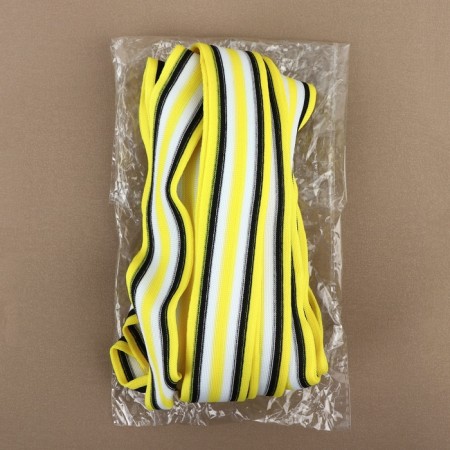 Braid knitted lamps 40 mm, 9.1 ± 0.5 m, yellow/black/white color-3