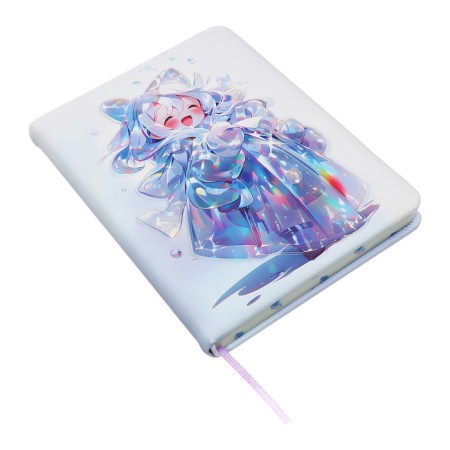 Notebook Gift Book 96l, line, color cut, PVC anime PVC cover (17.7x12.4cm)-3