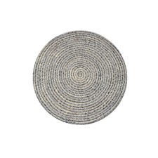 Eco -river jute round, size 60x60 cm, black color, gray color