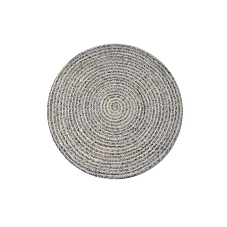 Eco -river jute round, size 60x60 cm, black color, gray color