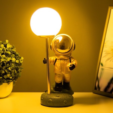 Cosmonaut's table lamp LED USB white-gold 14x10.5x31.5 cm Risalux-2