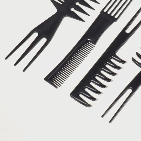 A set of combs, 10 items, in a case, black color-4