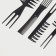 A set of combs, 10 items, in a case, black color