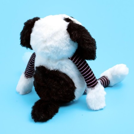 Soft toy "Dog", 16 cm, black and white color-2