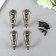 Metal hook "simple" bronze (set 4 pcs) 3x1.8 cm