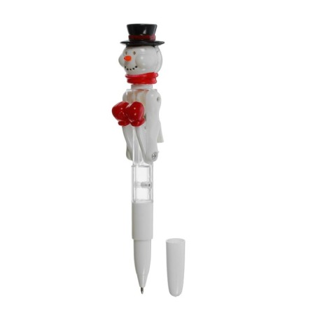 Funny pen "Snowman", light-4