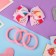 Hair set "Marta" (3 elastic bands, 1 clamp) pies, pink