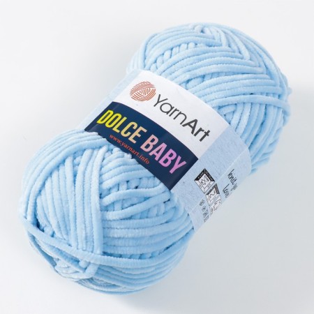 Yarn "Dolce Baby" 100% micropoliester 85m/50 g (749 blue)-1