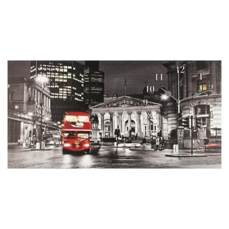 Carty clock is wall-mounted, on canvas, interior, silent "London", 40 x 76 cm