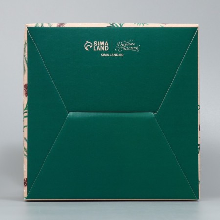Confectionery box with a window, a chest, "Happy New Year!" 20 x 20 x 20 cm, new year-8