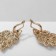 Hanging earrings with rhinestones "evening" plexus, emerald color in gold, 8 cm